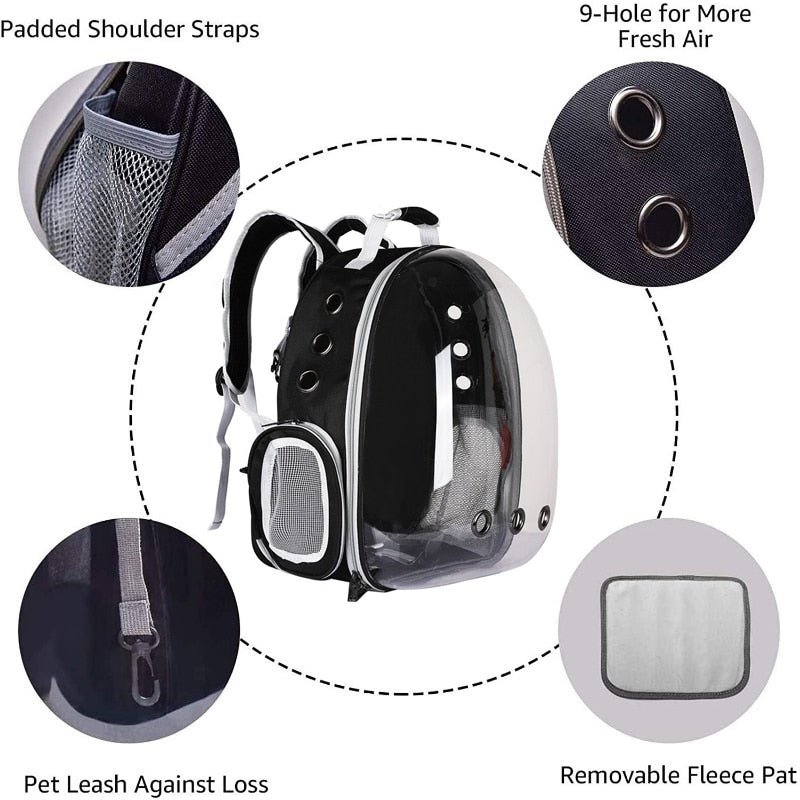 Pet Backpack Transparent Ventilated Carrier