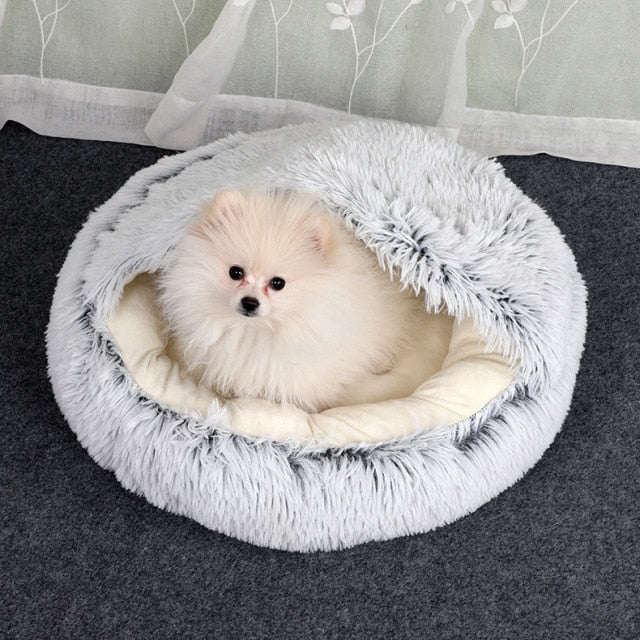 2 In 1 Long Plush Pet Bed