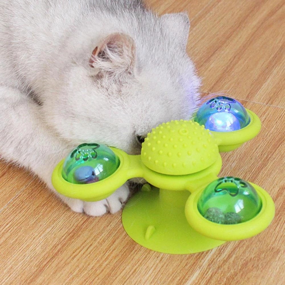 Scratch Hair Interactive Windmill Toy For Cats