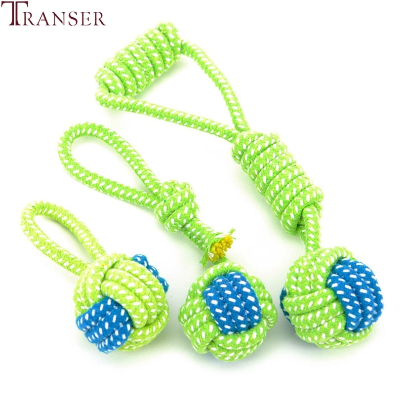 Green Rope Ball Toy for Dogs & Cats