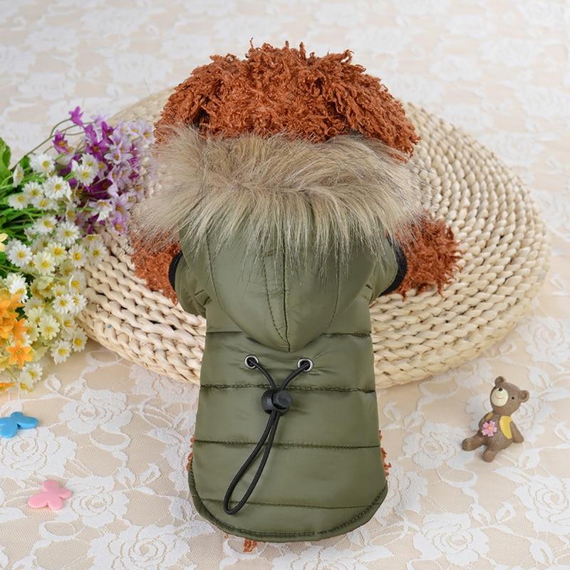 Warm Fur Hooded Pet Winter Coat