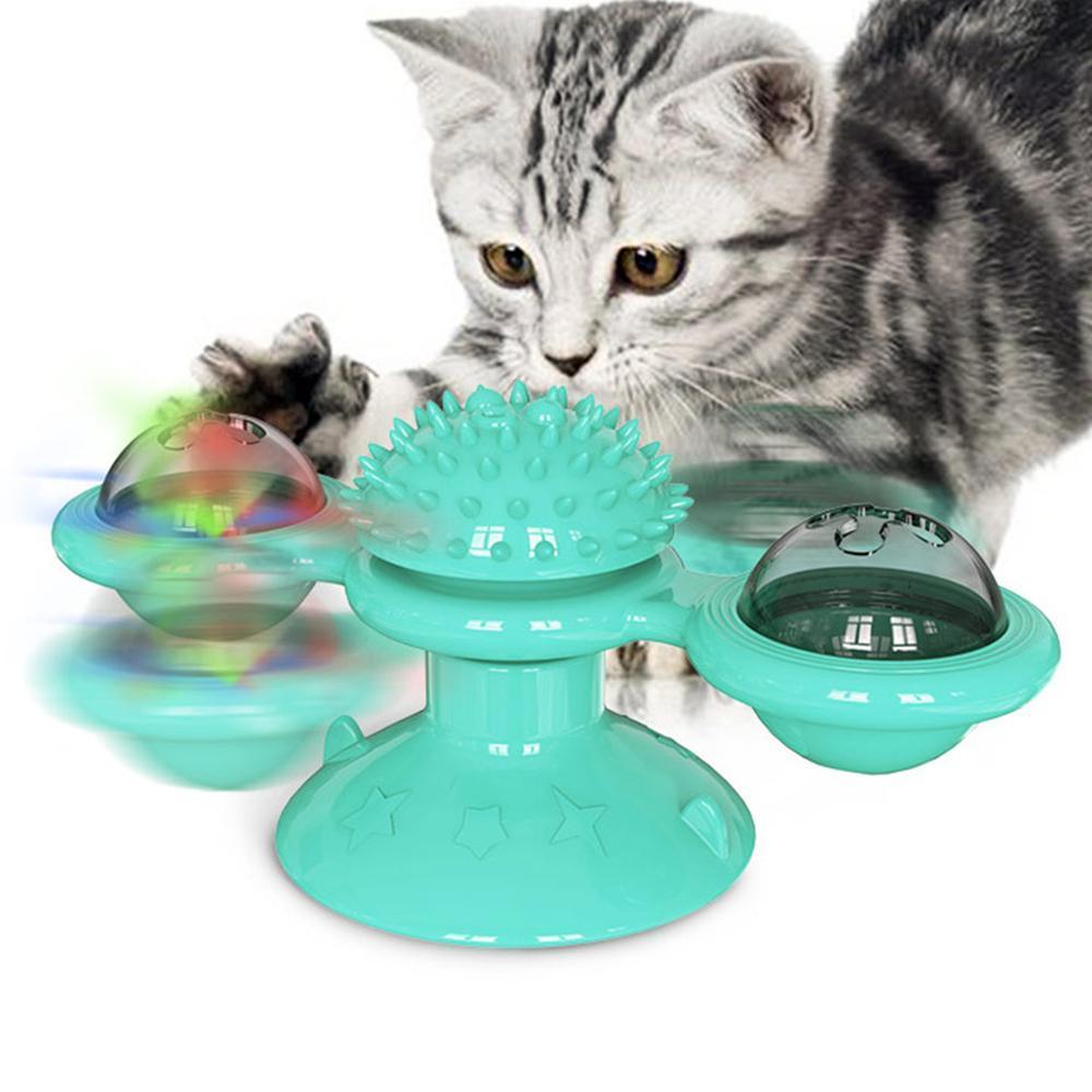 Scratch Hair Interactive Windmill Toy For Cats